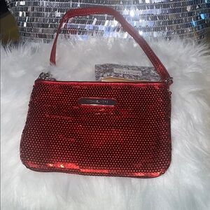 MICHAEL Michael Kors Red Clutch/Wristlet And Gift bag